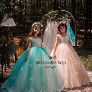 Blush pink mini quinceañera dress